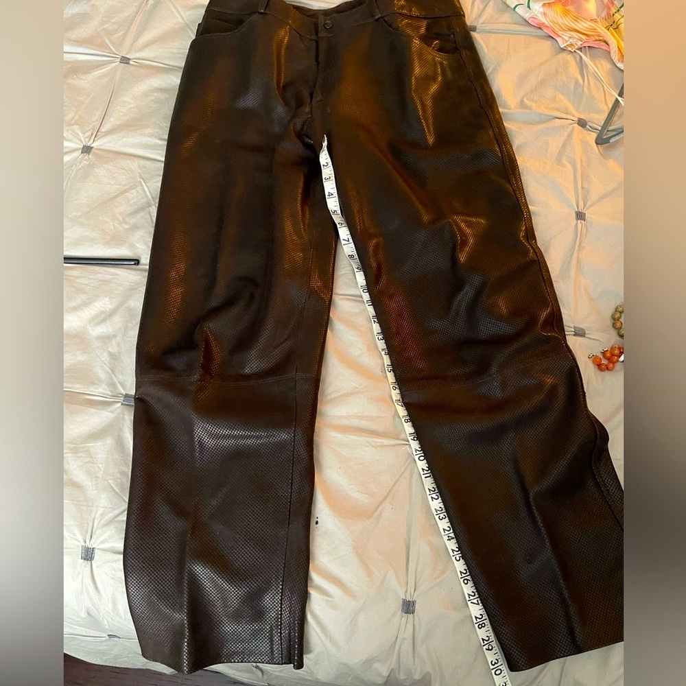 Leather Textured Pants